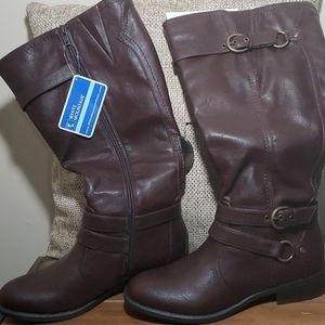 White Mountain Loyal Tall Riding Boot Brown Size 8